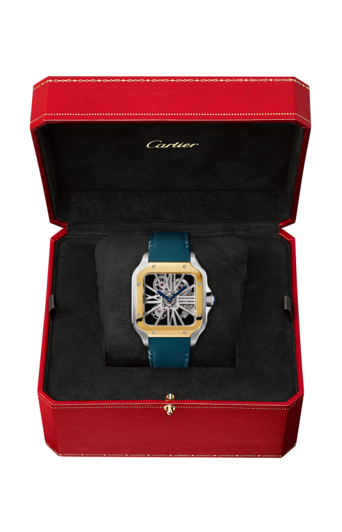 Accedi alla scheda di Cartier SANTOS DE CARTIER, MODELLO GRANDE, ACCIAIO, ORO GIALLO, SCHELETRATO, MANUALE - WHSA0024