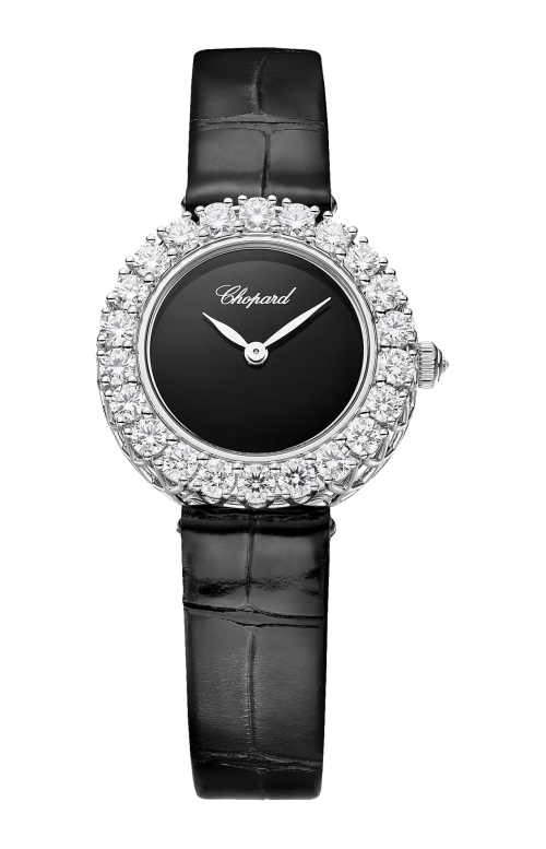 Accedi alla scheda di Chopard L'HEURE DU DIAMANT ROUND 26 MM, MANUALE, ORO ETICO BIANCO, DIAMANTI - 13A178