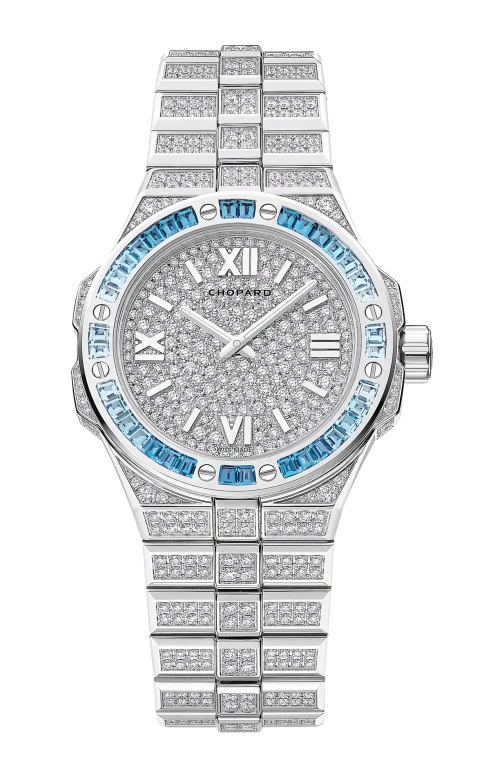 Accedi alla scheda di Chopard ALPINE EAGLE 33 FROZEN TOPAZ BLUE 33 MM, AUTOMATICO, ORO BIANCO ETICO, DIAMANTI, TOPAZI - 295384