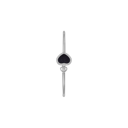 Accedi alla scheda di Chopard CHOPARD - BRACCIALE BANGLE HAPPY HEARTS, ORO BIANCO ETICO, DIAMANTI, AVVENTURINA - 85A074