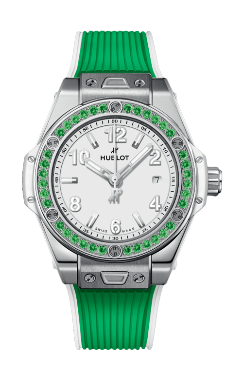 Accedi alla scheda di Hublot BIG BANG ONE CLICK JOYFUL STEEL APPLE GREEN 33 MM - 485.SG.2210.RX.1222