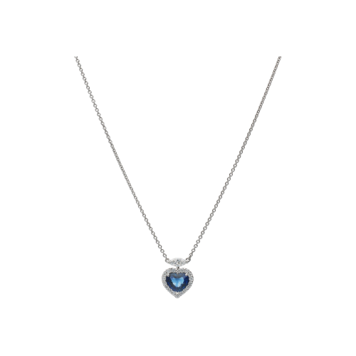 Accedi al prodotto correlato Bartorelli Italian Jewels COLLANA IN ORO BIANCO CON CUORE DI ZAFFIRO BLU E DIAMANTI BIANCHI - 372-3649