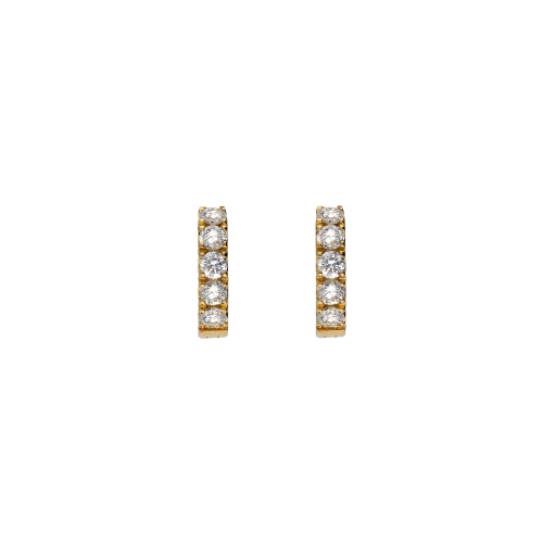 Accedi alla scheda di Bartorelli Italian Jewels ORECCHINI A CERCHIO IN ORO GIALLO CON DEMI-PAV&Eacute; DI DIAMANTI MISURA PICCOLA - 292-A1