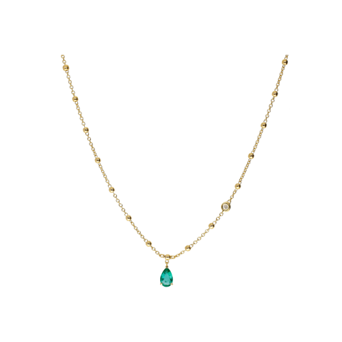 Accedi al prodotto correlato Bartorelli Italian Jewels COLLANA IN ORO GIALLO CON SMERALDO E DIAMANTE BIANCO - 212-I1261COLORE