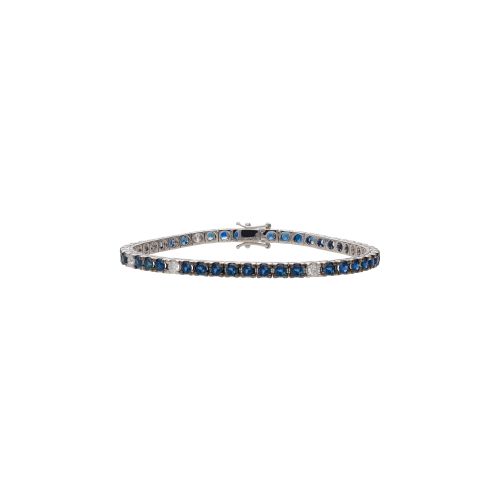 Accedi alla scheda di Bartorelli Italian Jewels BRACCIALE TENNIS IN ORO BIANCO CON ZAFFIRI BLU E DIAMANTI BIANCHI - 171-2982-48D