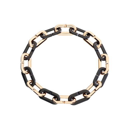 Accedi alla scheda di Vhernier CATENA MON JEU MAXI IN ORO ROSA E EBANO - 001832CL218