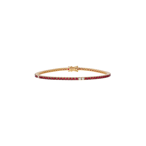 Accedi al prodotto correlato Bartorelli Italian Jewels BRACCIALE TENNIS IN ORO ROSA CON RUBINI E DIAMANTI BIANCHI - M.TBRRUBYDIA2.00OR