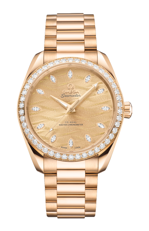 Accedi alla scheda di Omega SEAMASTER AQUA TERRA 150M 38 MM, ORO MOONSHINE&trade; SU ORO MOONSHINE&trade; - 220.55.38.20.99.002