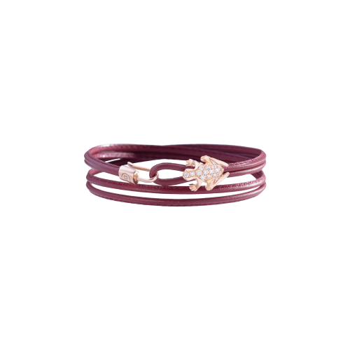 Accedi alla scheda di Dada Arrigoni BRACCIALE HAPPY FROG IN PELLE BORDEAUX - DHF12BRRRDIXX