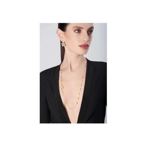 Accedi alla scheda di Pasquale Bruni COLLANA GIARDINI SEGRETI OPERA IN ORO ROSA CON DIAMANTI BIANCHI E CHAMPAGNE - 16711R