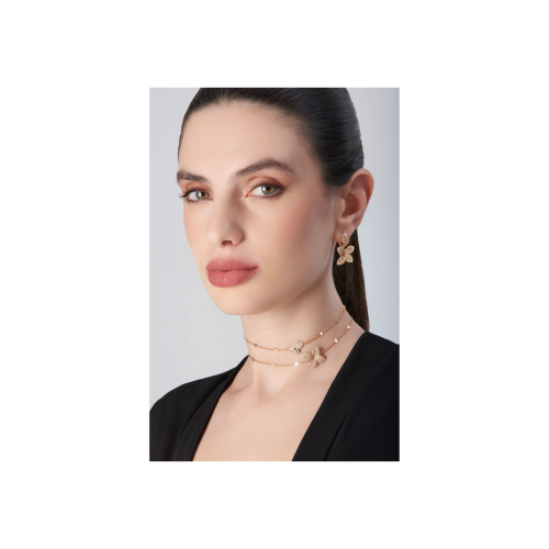 Accedi alla scheda di Pasquale Bruni COLLANA GIARDINI SEGRETI OPERA IN ORO ROSA CON DIAMANTI BIANCHI E CHAMPAGNE - 16711R