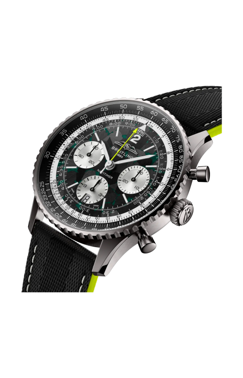 Accedi alla scheda di Breitling NAVITIMER B01 CHRONOGRAPH 43 ASTON MARTIN ARAMCO FORMULA ONE&trade; TEAM - LIMITED EDITION - EB01381A1B1X1