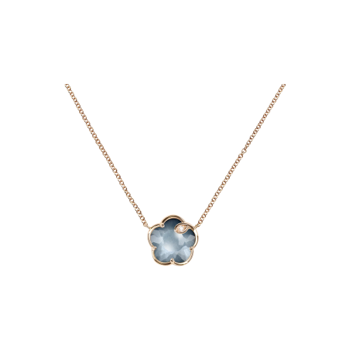 Accedi alla scheda di Pasquale Bruni COLLANA PETIT JOLI IN ORO ROSA CON PIETRA LUNAR NIGHT BLUE IN ONICE E PIETRA DI LUNA BIANCA E DIAMANTE - 16789R