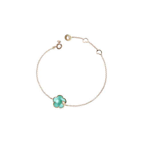 Accedi alla scheda di Pasquale Bruni BRACCIALE PETIT JOLI IN ORO ROSA CON PIETRA LUNAR GARDEN IN AGATA VERDE E PIETRA DI LUNA BIANCA E DIAMANTE - 16786R
