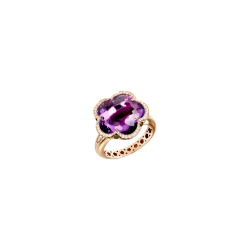 Accedi alla scheda di Pasquale Bruni ANELLO BON TON IN ORO ROSA CON AMETISTA E DIAMANTI - 16809R