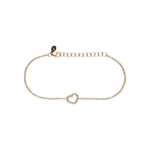 Accedi alla scheda di Bartorelli Italian Jewels Bracciale Cuore in oro rosa e diamanti bianchi - FB1418R001