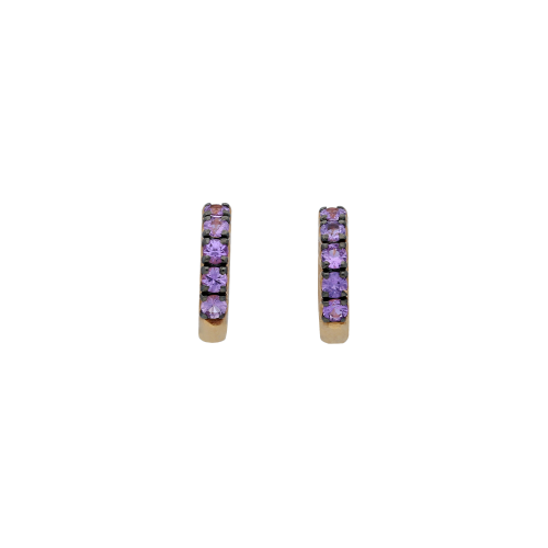 Accedi alla scheda di Bartorelli Italian Jewels ORECCHINI A CERCHIO IN ORO ROSA CON ZAFFIRI VIOLA - FO2145R011N