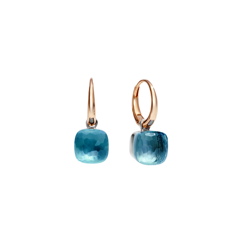 Accedi alla scheda di Pomellato ORECCHINI NUDO - ORECCHINI IN ORO ROSA CON CASTONE IN ORO BIANCO E TOPAZIO AZZURRO SFACCETTATO - O.B201/O6/OY - POB2010O6000000OY