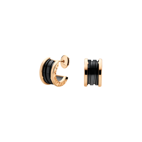 Accedi alla scheda di Bulgari Orecchini B.zero1 in oro rosa 18 carati e ceramica nera - OR856091 - OR856091