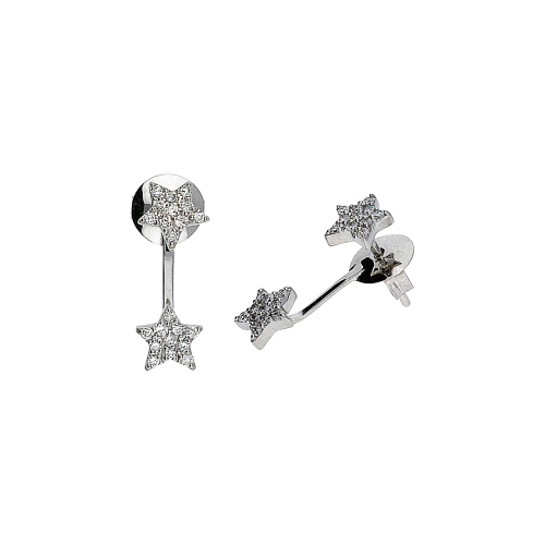 Accedi alla scheda di Bartorelli Italian Jewels Orecchini in oro bianco 18 carati e diamanti bianchi taglio brillante - ORP324/7-OB