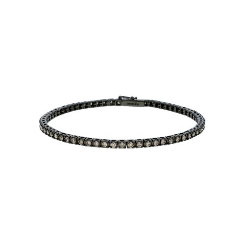Accedi alla scheda di Bartorelli Italian Jewels Bracciale tennis in oro brunito 18 carati e diamanti brown taglio brillante - VB06592DBBW