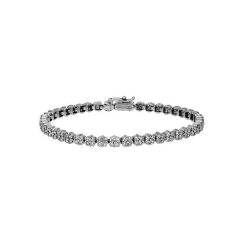 Accedi alla scheda di Bartorelli Italian Jewels Bracciale tennis in oro bianco 18 carati e diamanti bianchi taglio brillante incassati con manifattura invisible setting - VB06736DW