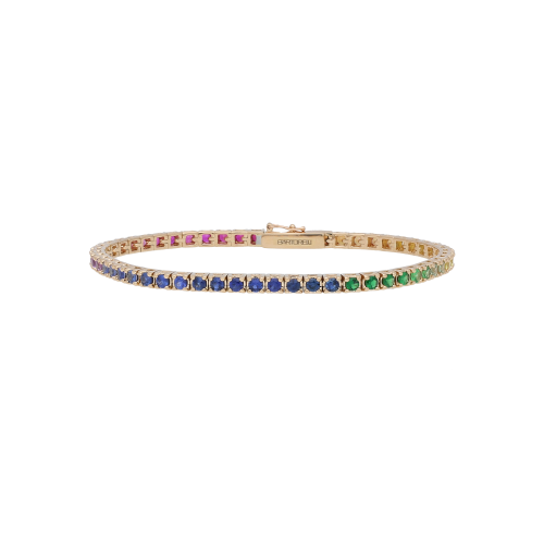 Accedi alla scheda di Bartorelli Italian Jewels BRACCIALE TENNIS IN ORO ROSA CON ZAFFIRI MULTICOLOR - VB23006SXP