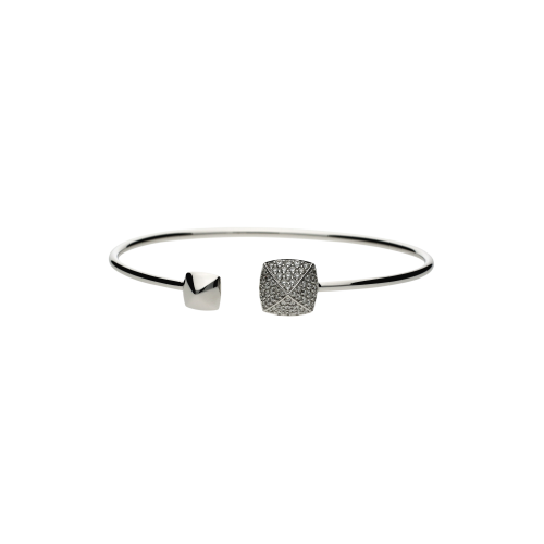 Accedi alla scheda di Bartorelli Italian Jewels Bracciale rigido in oro bianco 18 carati e diamanti bianchi - VB26311DW