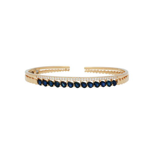 Accedi alla scheda di Bartorelli Italian Jewels BRACCIALE RIGIDO IN ORO ROSA DIAMANTI BIANCHI E ZAFFIRI BLU - VB27357SBDP