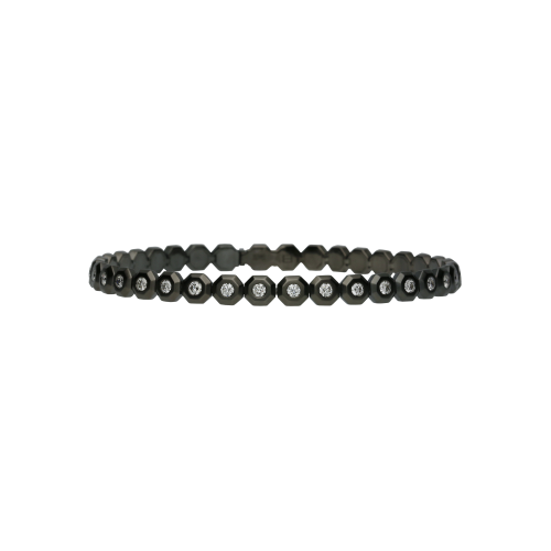 Accedi alla scheda di Bartorelli Italian Jewels BRACCIALE TENNIS OCTAGON IN ORO NERO SATINATO E DIAMANTI BIANCHI - VB27411D19BWS