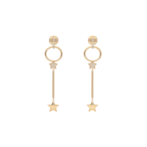 Accedi alla scheda di Bartorelli Italian Jewels ORECCHINI STELLE PENDENTI IN ORO ROSA E DIAMANTI BIANCHI - VE27369DP