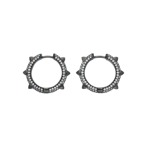 Accedi al prodotto correlato Bartorelli Italian Jewels ORECCHINI CERCHIO IN ORO NERO PAVE' DIAMANTI BIANCHI - VE27811DBW