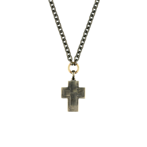 Accedi alla scheda di Bartorelli Italian Jewels Collana con ciondolo croce in oro rosa, diamanti bianchi e diamanti neri - VP26537DDKX09