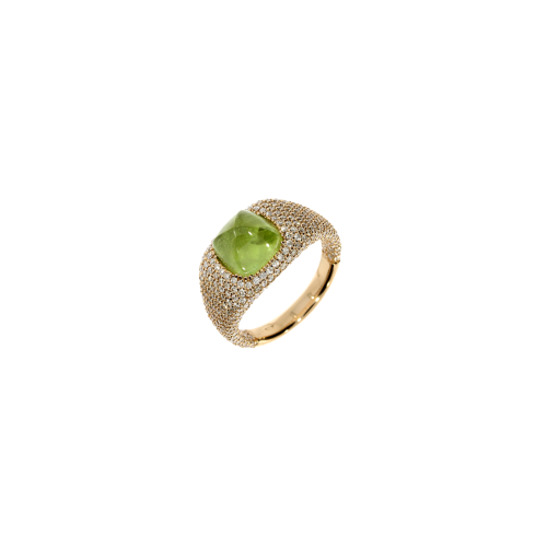 Accedi alla scheda di Bartorelli Italian Jewels ANELLO IN ORO ROSA CON PERIDOTO E PAV&Egrave; DI DIAMANTI - VR28086DPDP
