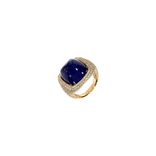 Accedi alla scheda di Bartorelli Italian Jewels ANELLO IN ORO ROSA CON TANZANITE E PAV&Egrave; DI DIAMANTI - VR28087DTAP