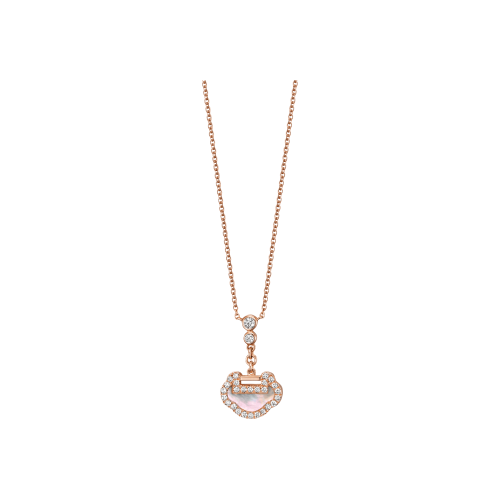 Accedi alla scheda di Qeelin COLLANA YU YI PETITE  IN ORO ROSA  CON DIAMANTI E MADREPERLA - YY-NL0003B-RGDMOP - YYNPT3ERGMP