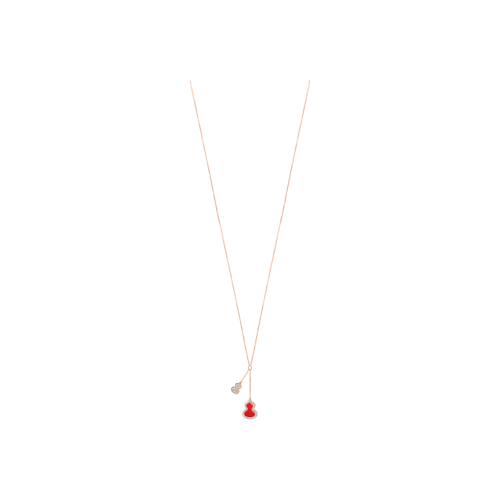 Accedi alla scheda di Qeelin COLLANA PETITE WULU IN ORO ROSA CON DIAMANTI A AGATA - WU-NL0008B-RGDRA - WUNPT8BRGRA