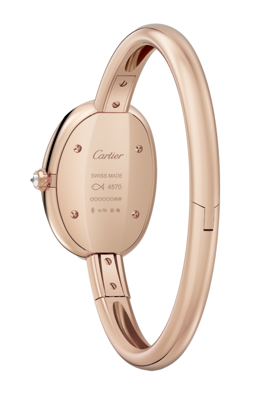 Accedi alla scheda di Cartier BAIGNOIRE MODELLO PICCOLO, ORO ROSA, DIAMANTI, MISURA 16, QUARZO - WJBA0042