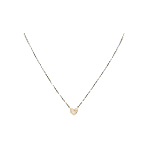 Accedi alla scheda di Bartorelli Italian Jewels COLLANA GIROCOLLO IN ORO NERO CON CUORE IN PAV&Eacute; DI DIAMANTI - C054/54/1-C4