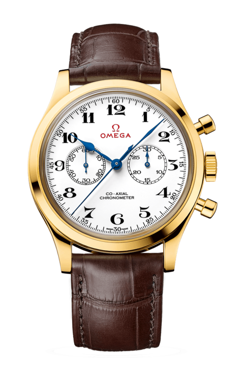 Accedi alla scheda di Omega MODELLI SPECIALI OLYMPIC OFFICIAL TIMEKEEPER 39 MM, ORO GIALLO SU PELLE - LIMITED EDITION - 522.53.39.50.04.002