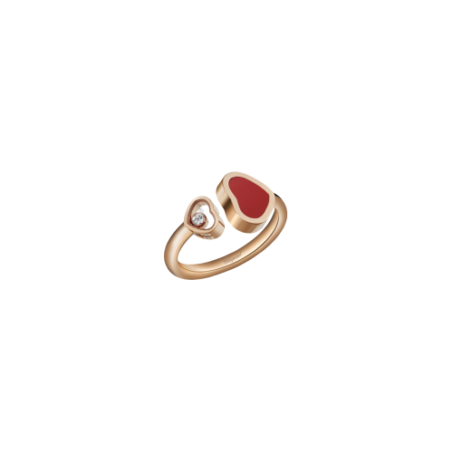 Accedi alla scheda di Chopard CHOPARD - HAPPY HEARTS - ANELLO IN ORO ROSA CON DIAMANTE E PIETRA ROSSA - 829482-5800 - 829482