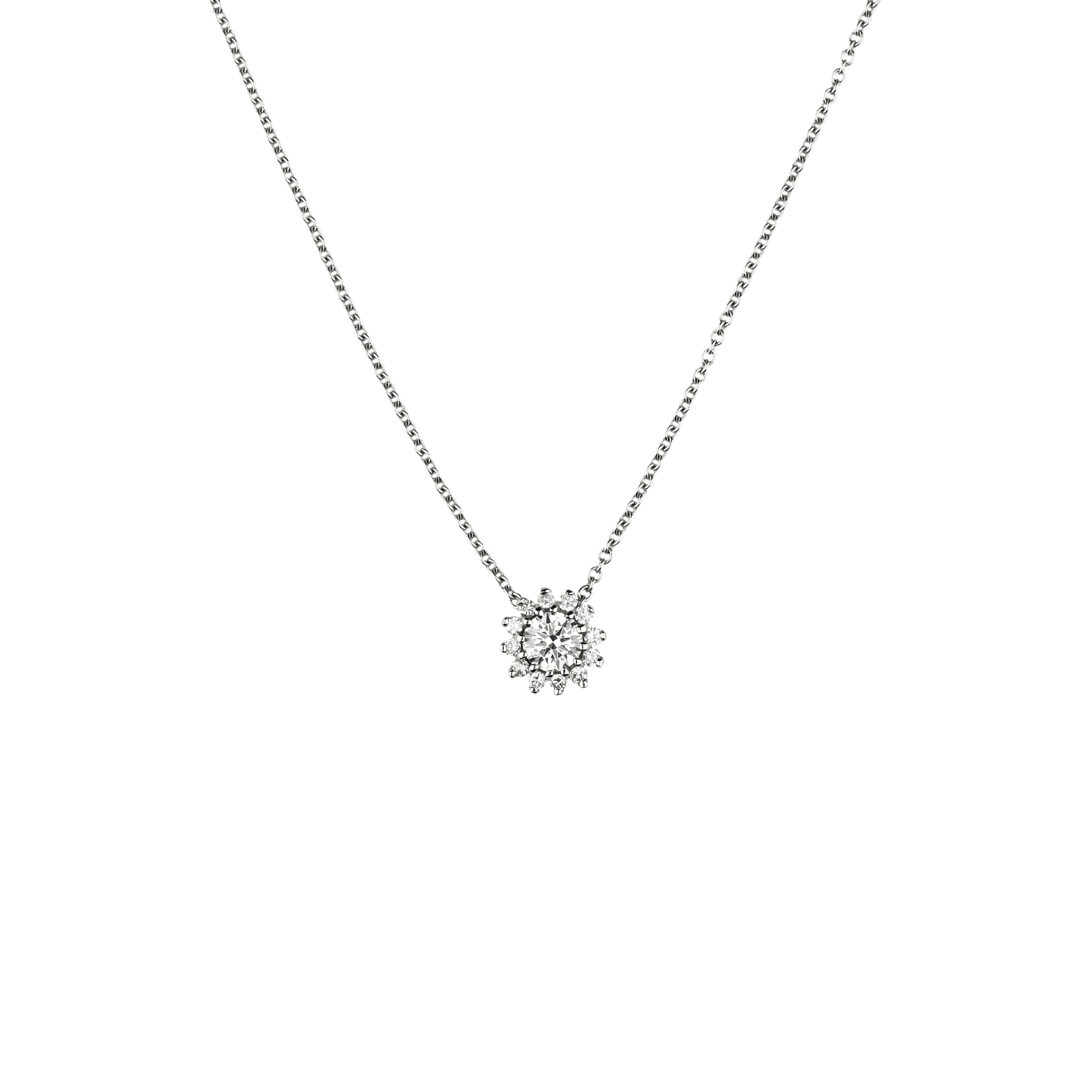 Bartorelli Italian Jewels | Collana girocollo puntoluce in oro bianco e brillanti bianchi - 008-G3310 (1)