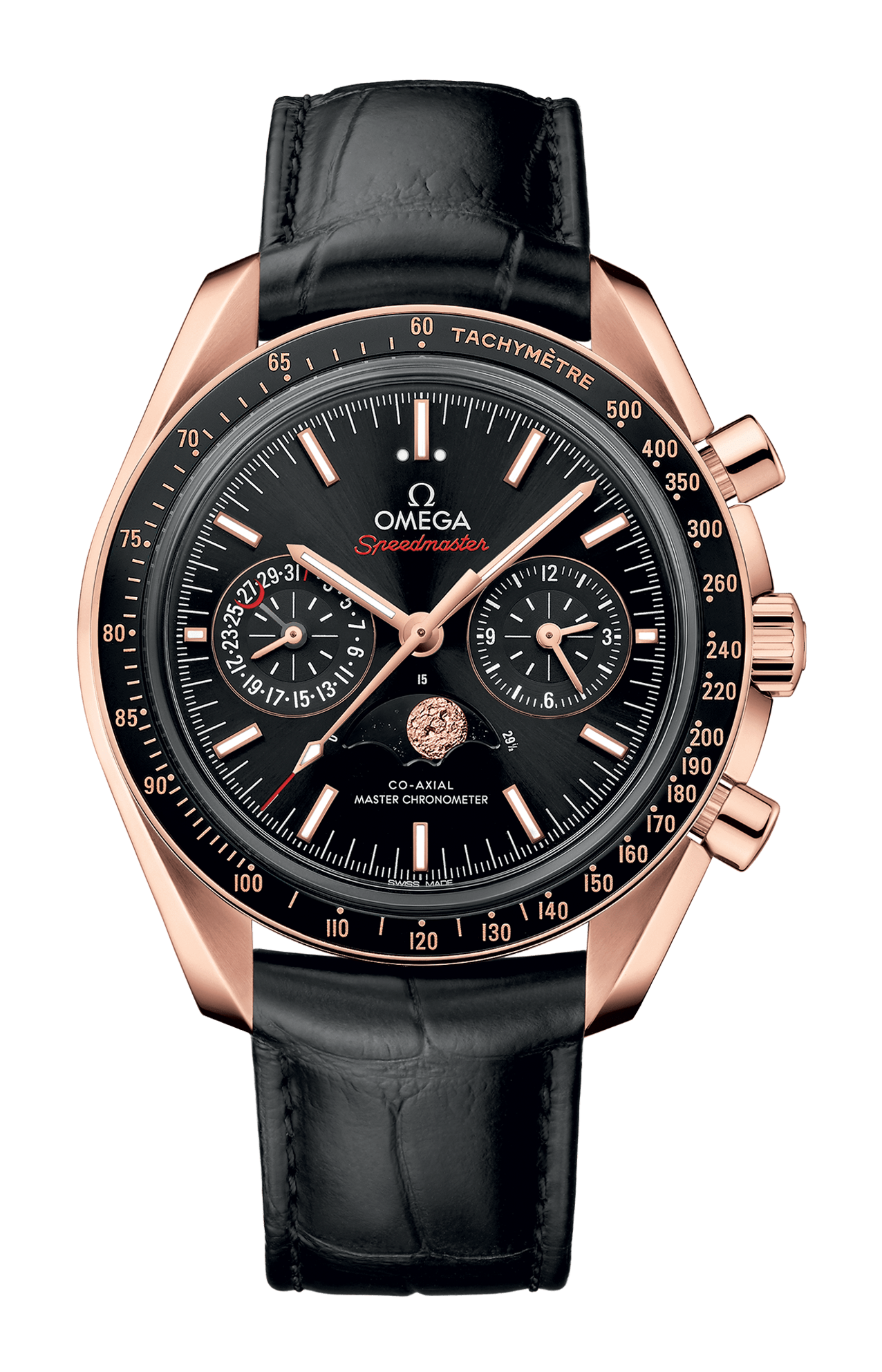 Omega | SPEEDMASTER FASI LUNARI 44,25 MM, ORO SEDNA&trade; SU PELLE - 304.63.44.52.01.001 (1)