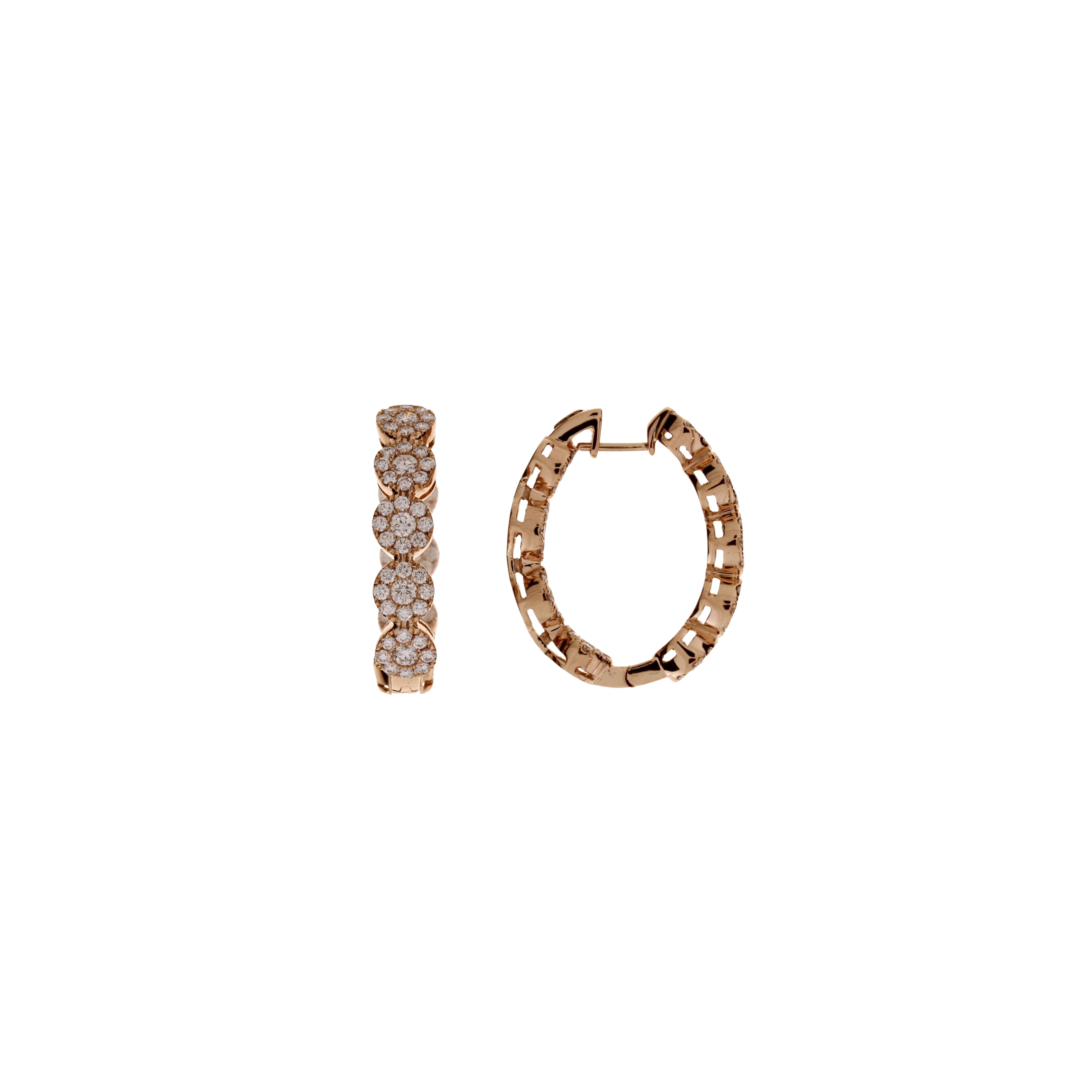 Bartorelli Italian Jewels | ORECCHINI A CERCHIO IN ORO ROSA CON DIAMANTI - 1PE0031524/1 (1)