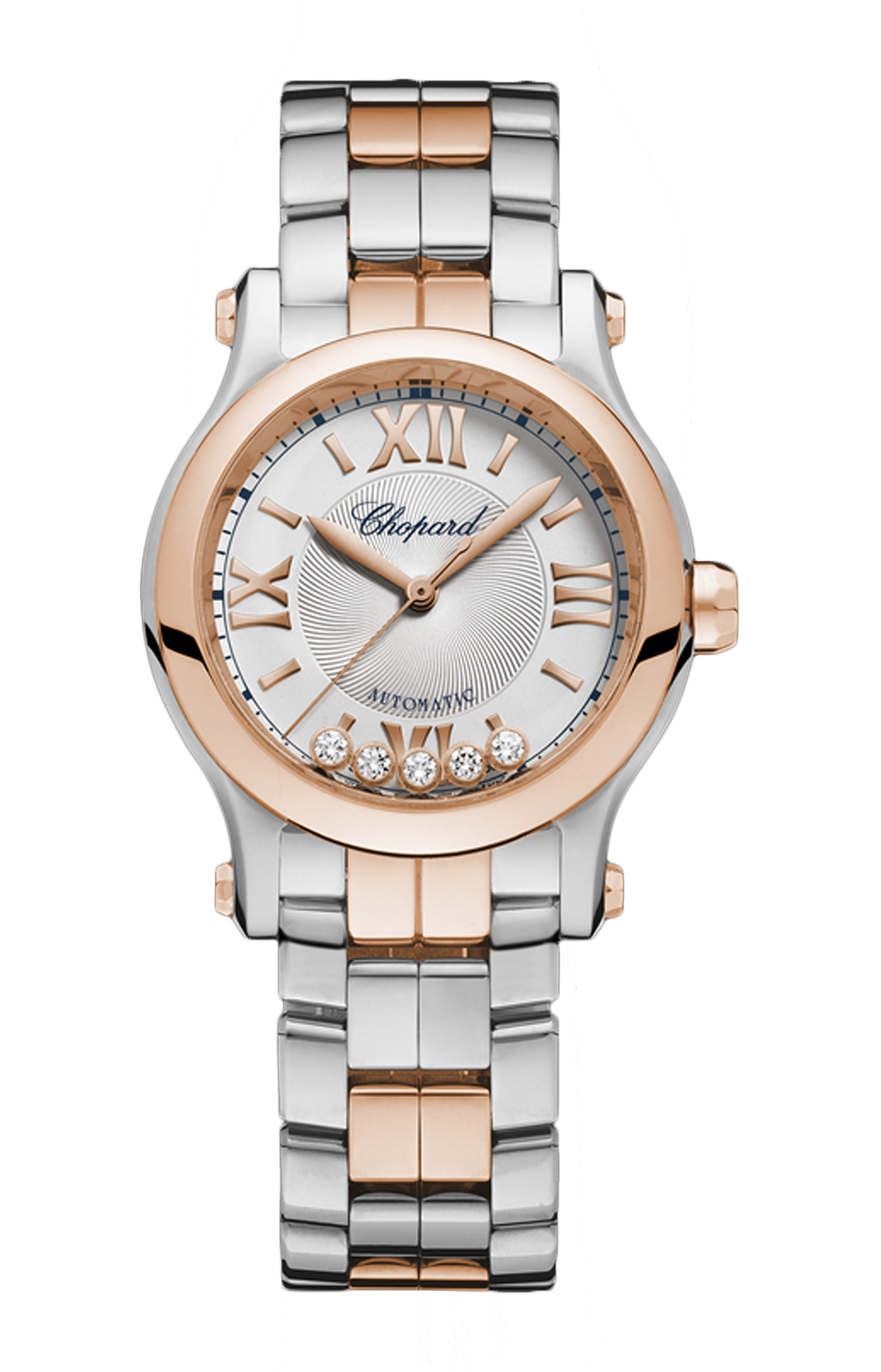 Chopard | HAPPY SPORT 30 MM, AUTOMATICO, ORO ROSA ETICO, ACCIAIO INOX, DIAMANTI - 278573 (1)