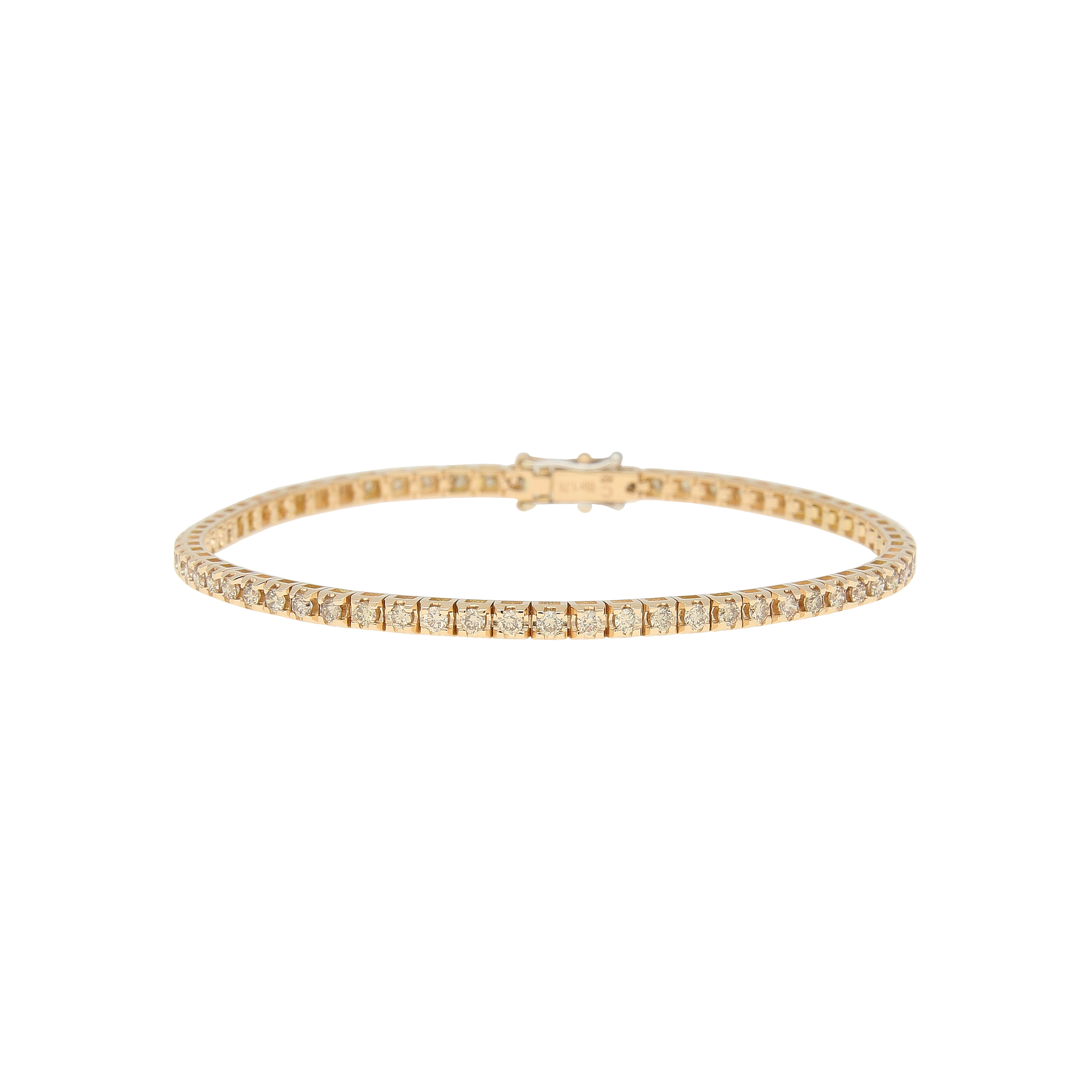 Bartorelli Italian Jewels | BRACCIALE TENNIS IN ORO ROSA CON DIAMANTI BROWN - 35358179 (1)