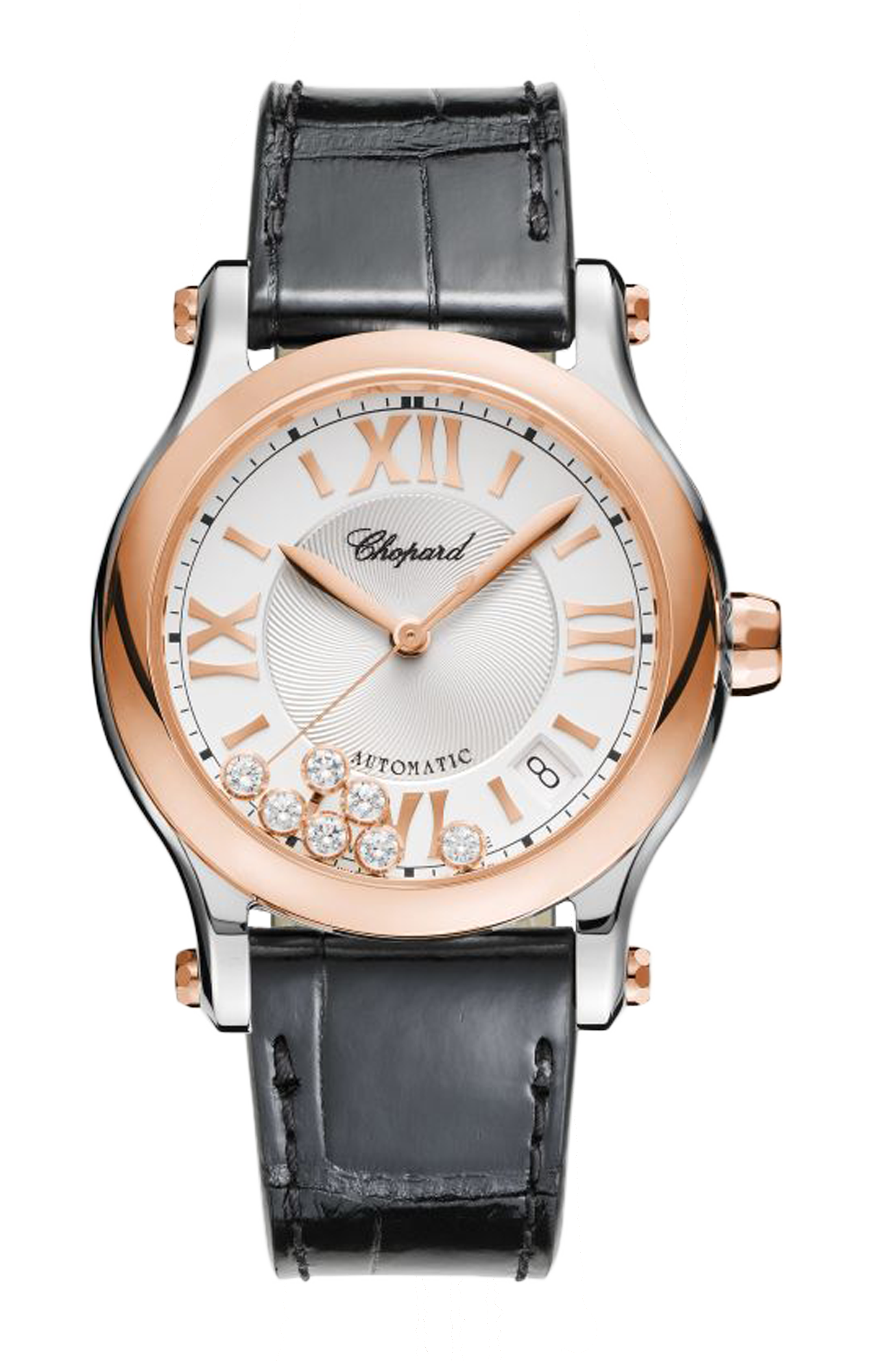 Chopard | HAPPY SPORT 36 MM, AUTOMATICO, ORO ROSA ETICO, LUCENT STEEL&trade;, DIAMANTI - 278559 (1)