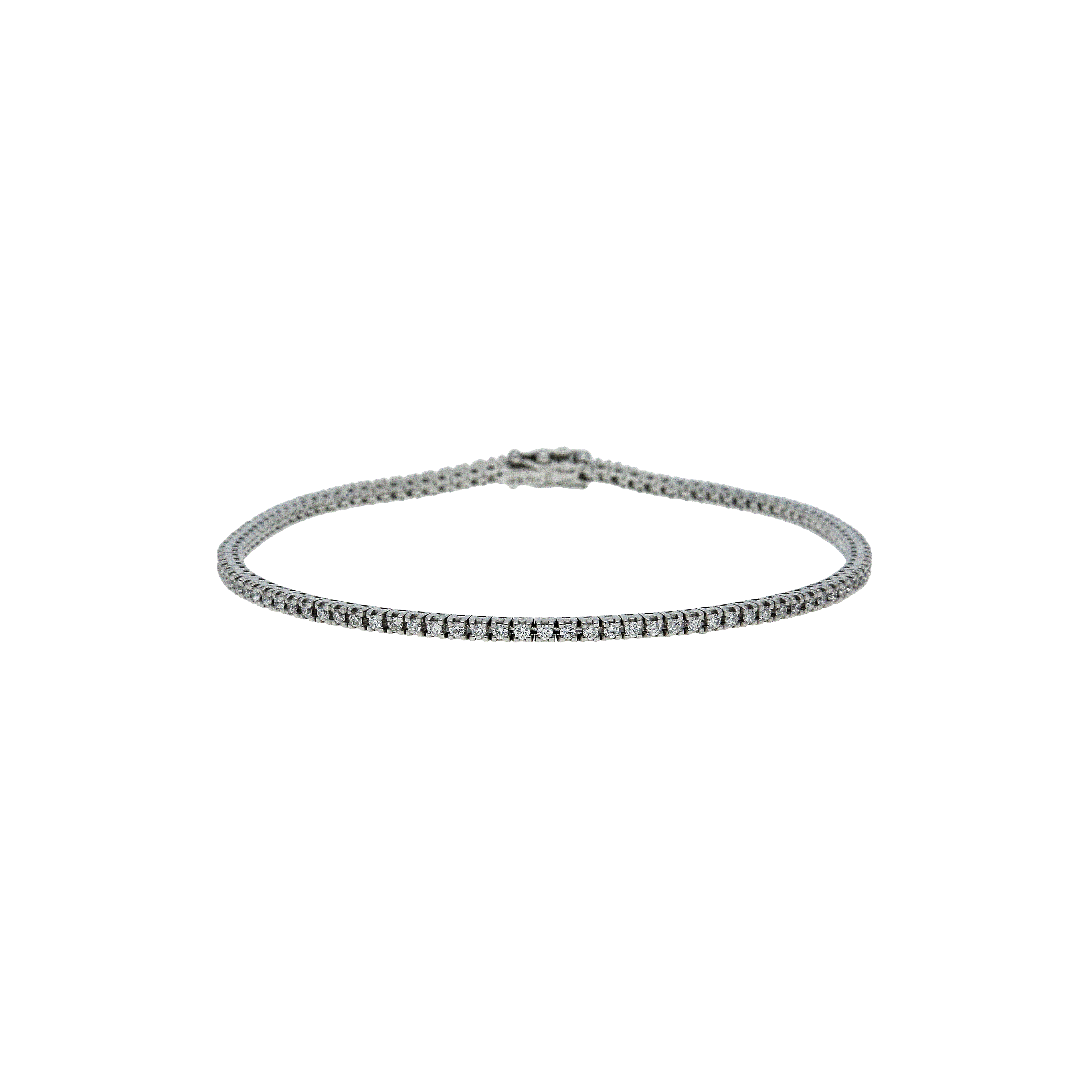 Bartorelli Italian Jewels | Bracciale tennis in oro bianco 18 carati e diamanti bianchi taglio brillante - 30377120 (1)