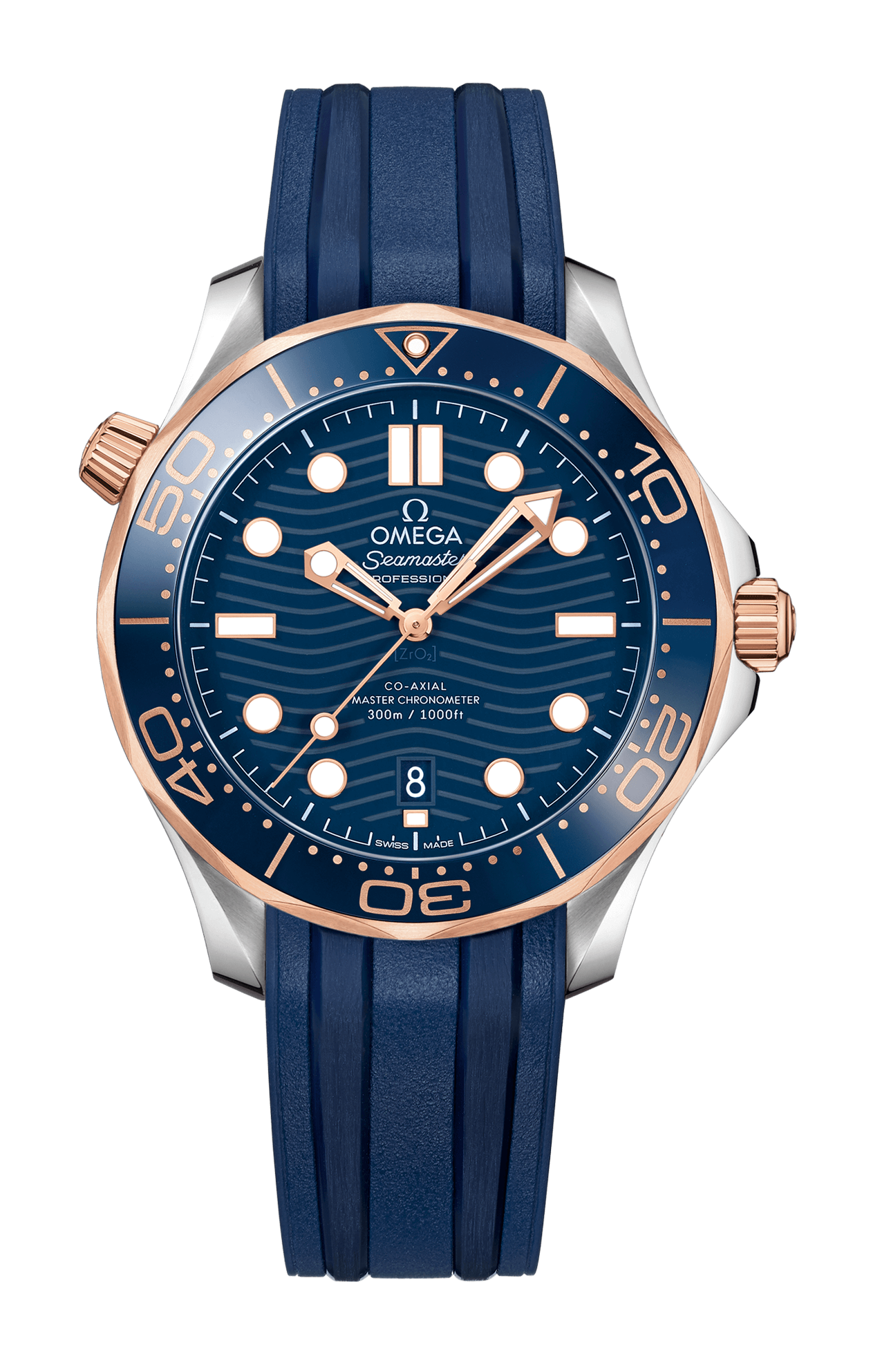 Omega | SEAMASTER DIVER 300M 42 MM, ACCIAIO-ORO SEDNA&trade; SU CAUCCI&Ugrave; - 210.22.42.20.03.002 (1)