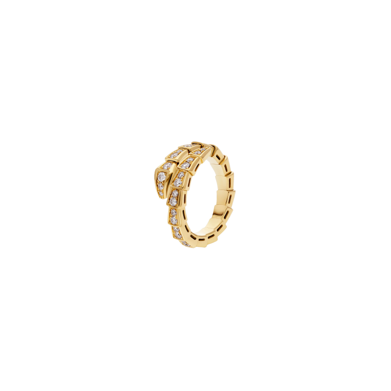 Bulgari | ANELLO SERPENTI VIPER IN ORO GIALLO CON PAV&Egrave; DI DIAMANTI - AN858981 (1)